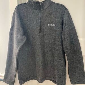 Men’s Columbia Marled Gray 3 Quarter Zip Sweater